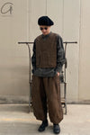 Aviva Jifei Xue cocoon wide-leg pants SS23-CWLP2-ACP bronze color